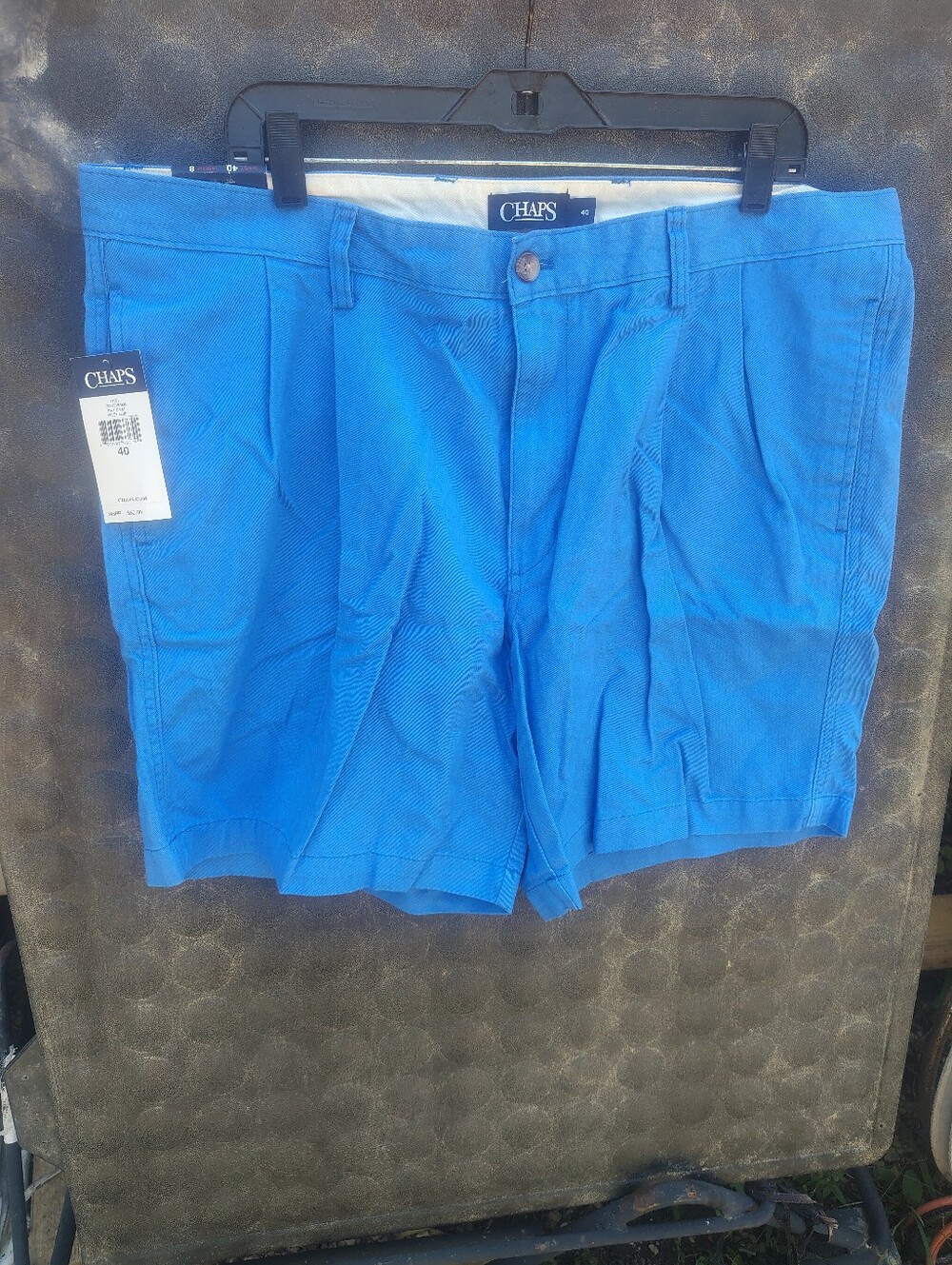 Chaps Men’s Bright Blue Flat Front Cotton Shorts